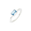 Ασημένιο δαχτυλίδι με μπλε τοπάζ